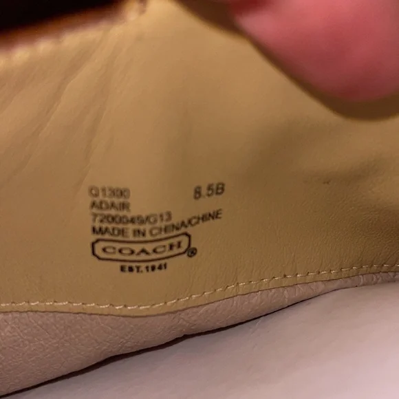 Adair Pebble Grain Leather COACH Boots - Saddle. Size 8.5 - Picture 7 of 10